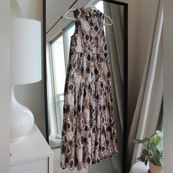 Anthropologie Maeve Snake-Printed Maxi Dress - Picture 5 of 7